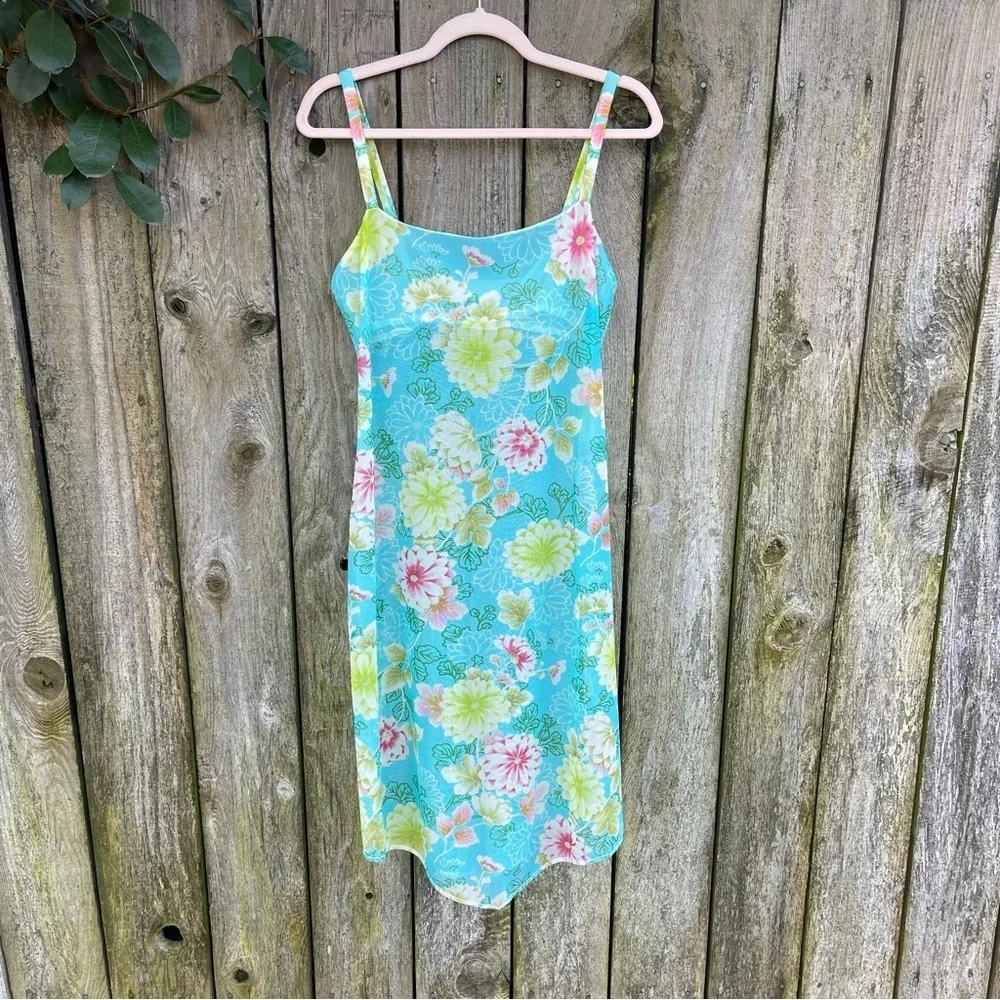 Malizia by La Perla | Sheer Floral Slip Dress IT 4 US 12 Y2K Vintage | Italy